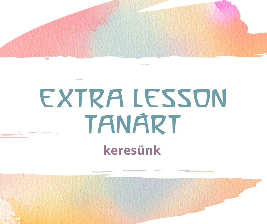 Extra lesson tanárt keresünk